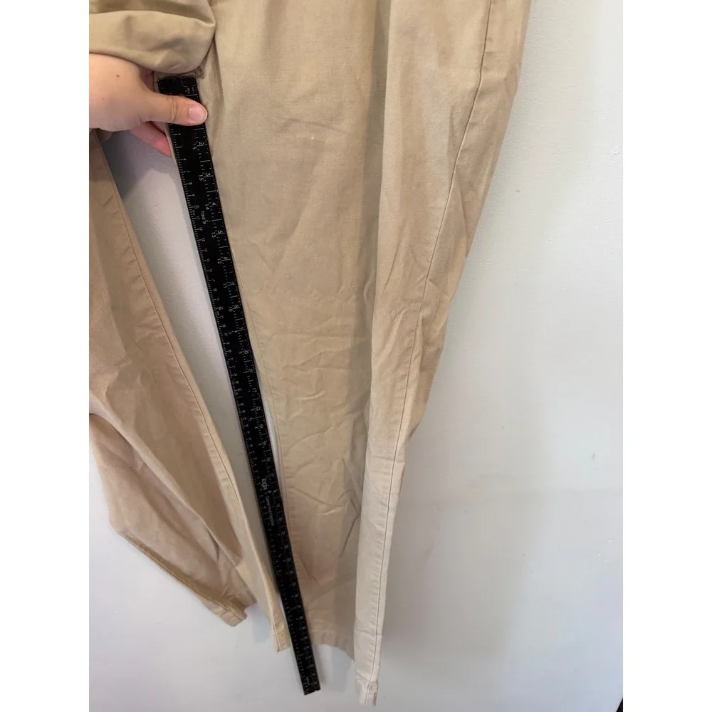 J.Crew Sutton Chino Pants Mens 33x32 Khaki Tan Cotton Twill Straight Leg 1785